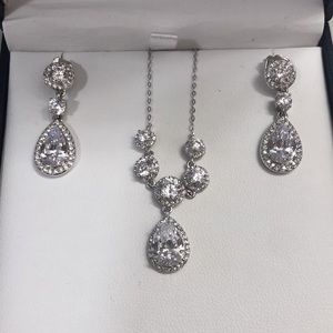 Nadri silver jewelry set